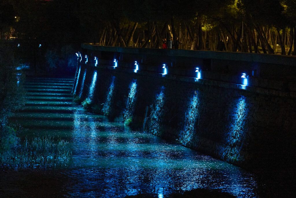 Iluminacion del rio manzanares